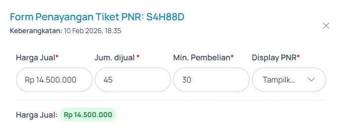 Bagian 1 – Data Tiket dan Harga Jual