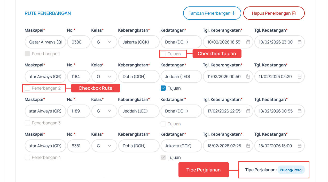Bagian 2 – Rute Penerbangan