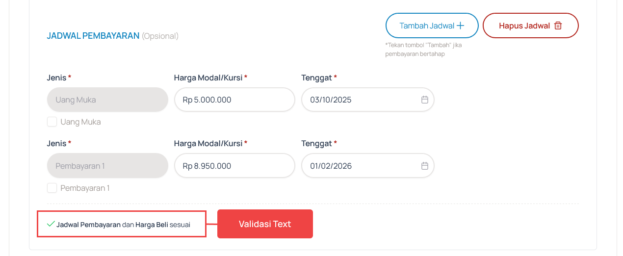 Bagian 3 – Jadwal Pembayaran (Optional)