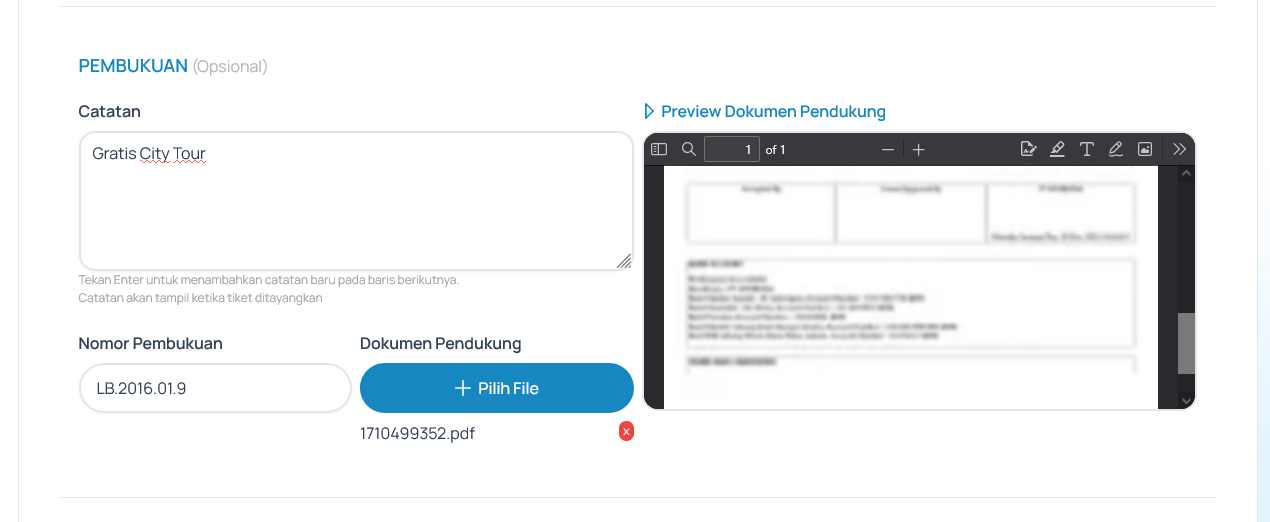 Bagian 4 – Catatan dan Dokumen Pendukung (Optional)